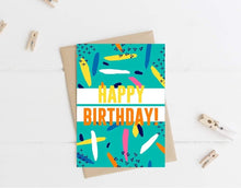 Load image into Gallery viewer, Bright 80’s Style ‘Happy Birthday!’ Card