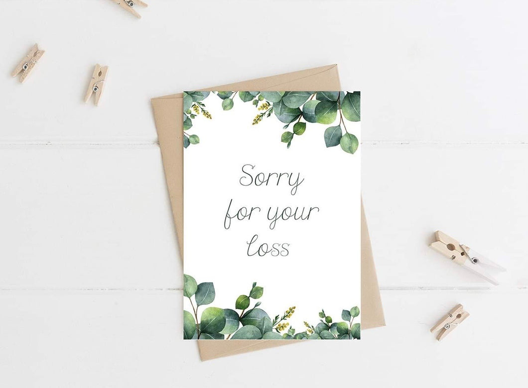 ‘Sorry For Your Loss’ Sympathy Card