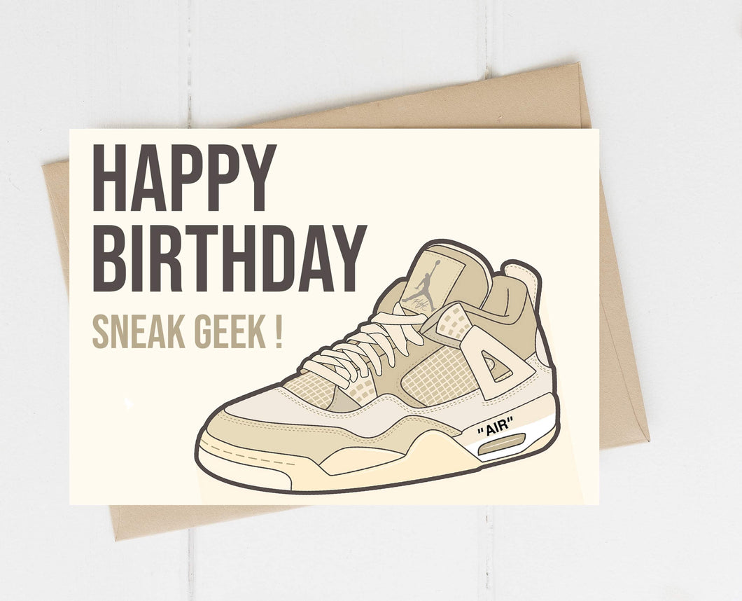 Nike Air Jordan Sneak Geek Birthday Card