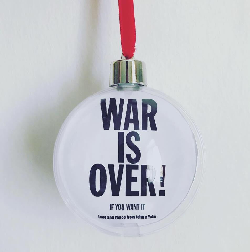 John & Yoko War is Over Christmas Bauble