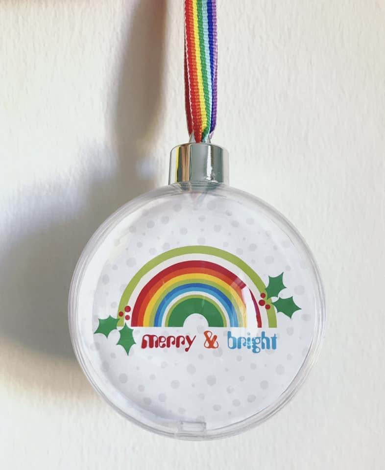 Rainbow Christmas Bauble